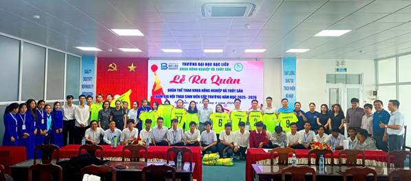 LỄ RA QUÂN HỘI THAO CẤP TRƯỜNG NĂM HỌC 2025-2022 CỦA KHOA NÔNG NGHIỆP VÀ THỦY SẢN, TRƯỜNG ĐẠI HỌC BẠC LIÊU